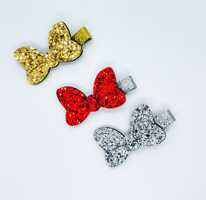 Sparkly Bow Clips