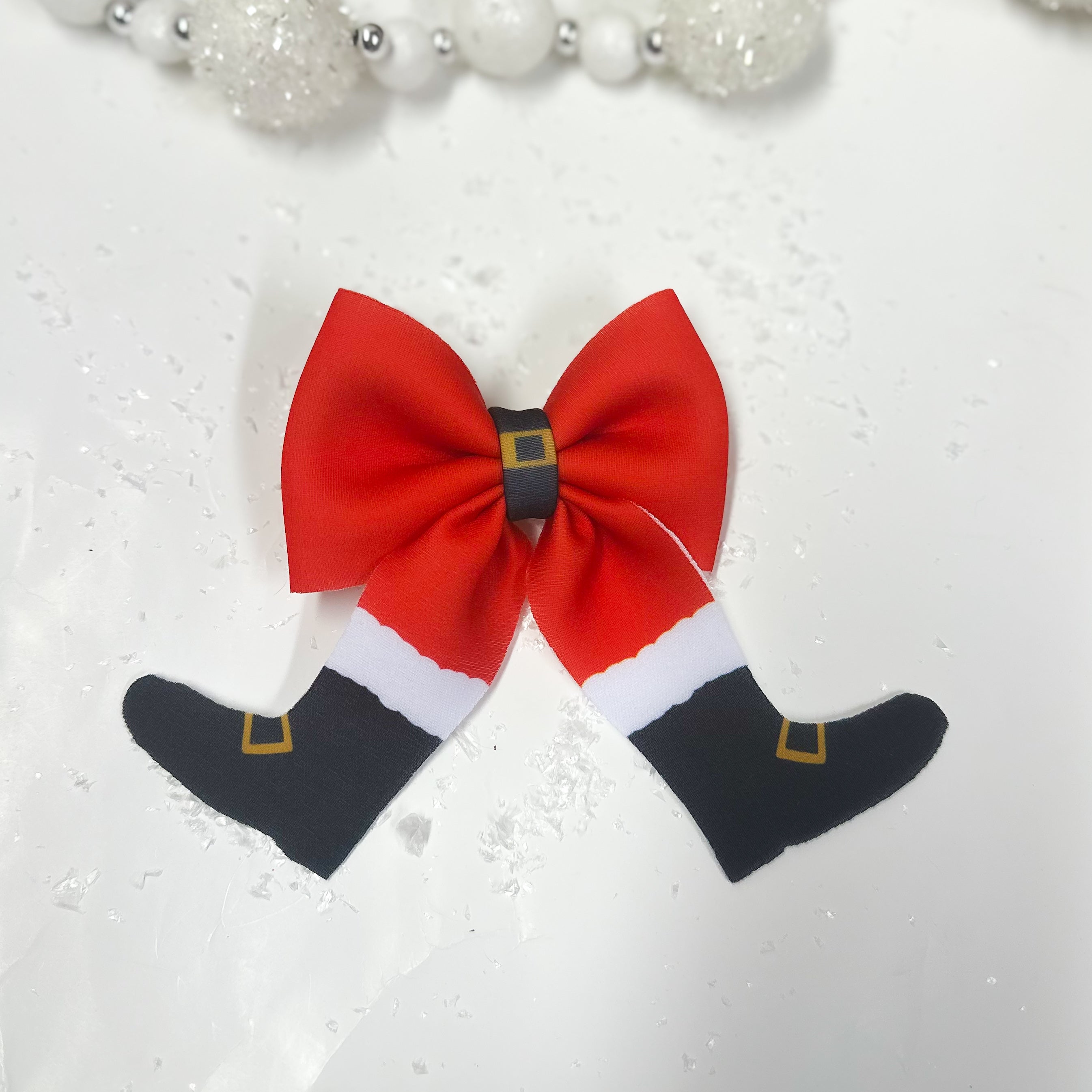 Large Santa Suit Bow