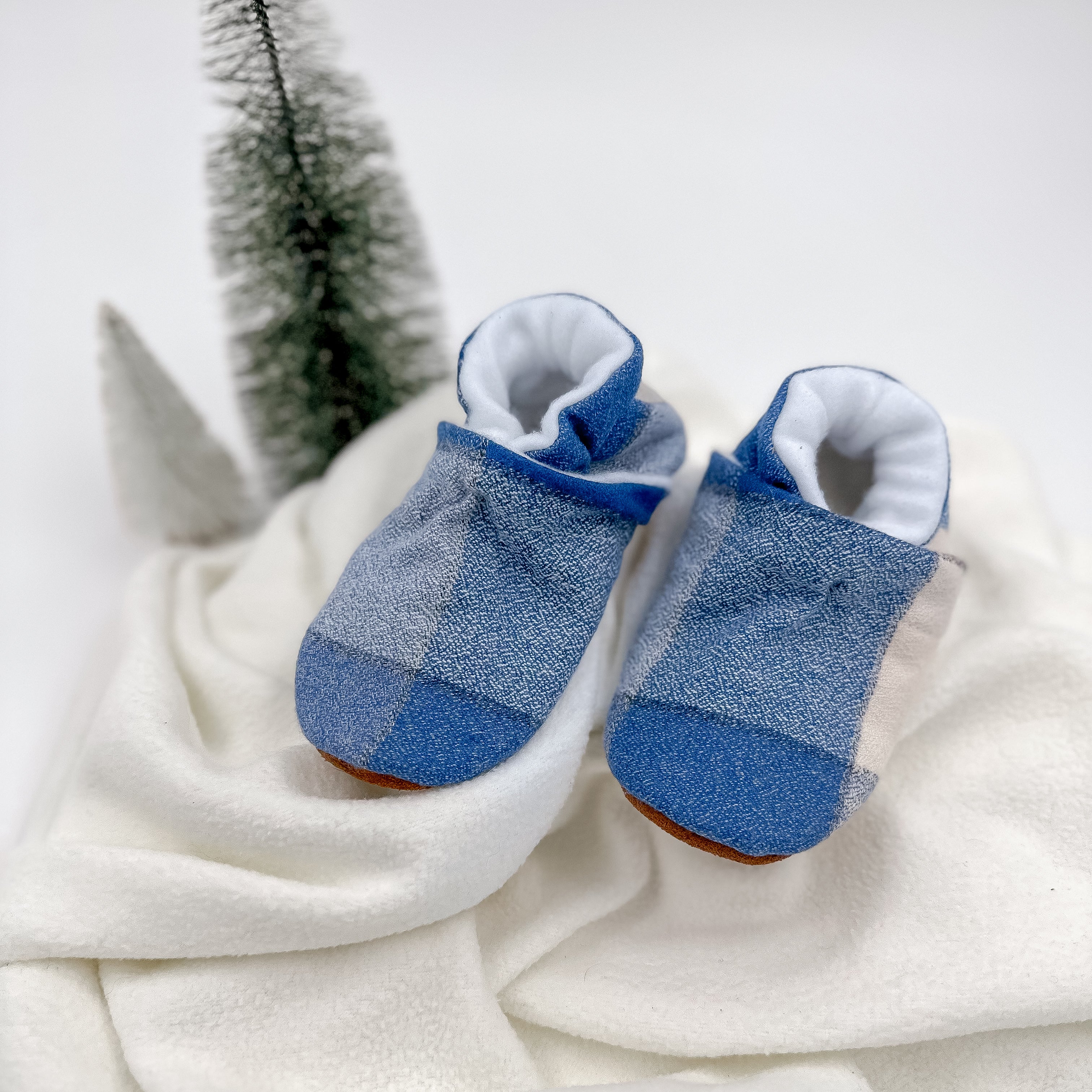 Blue Plaid - Moccs