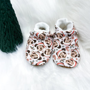 Christmas Pink Mouse - Moccs