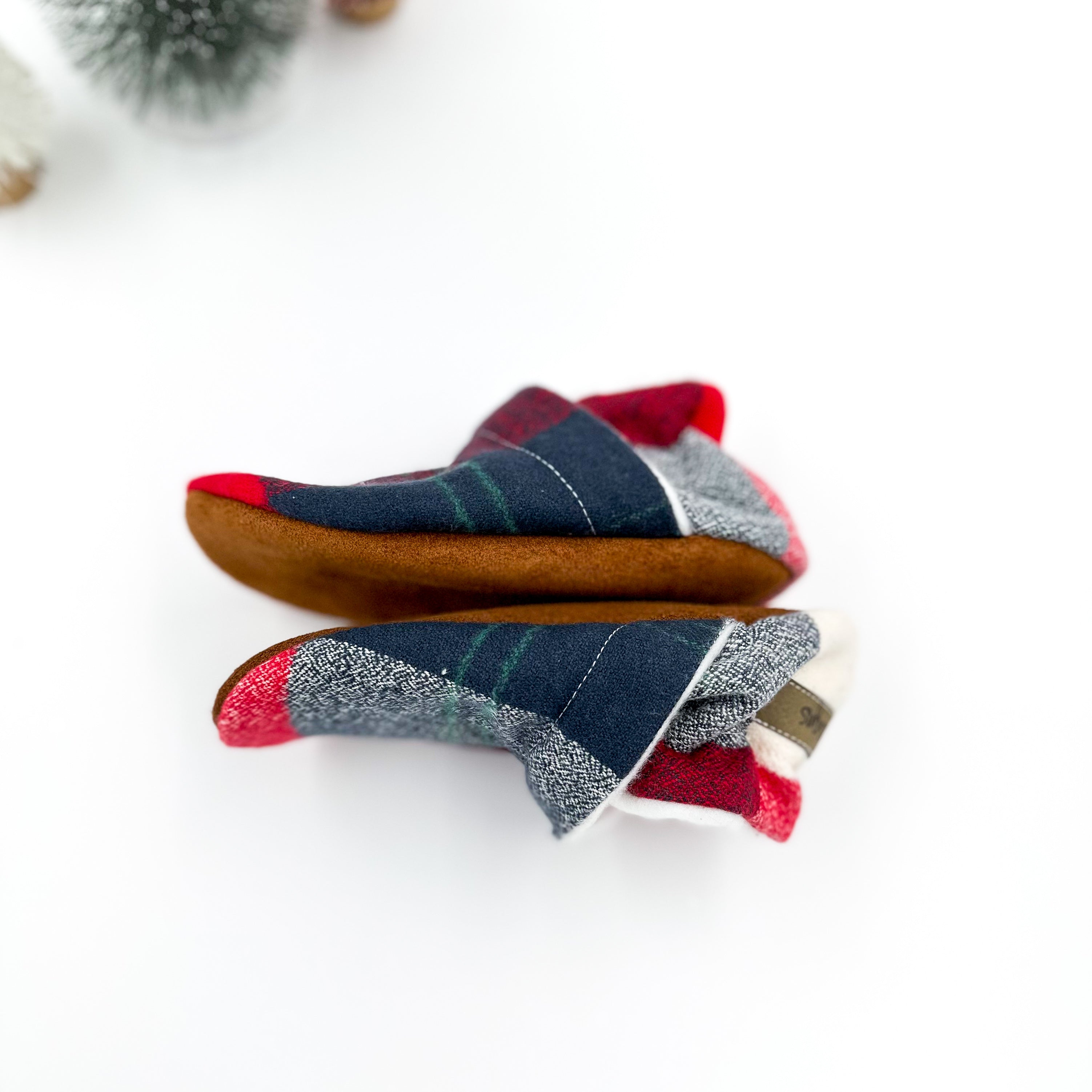 Red & Blue Plaid - Moccs