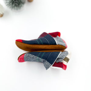 Red & Blue Plaid - Moccs