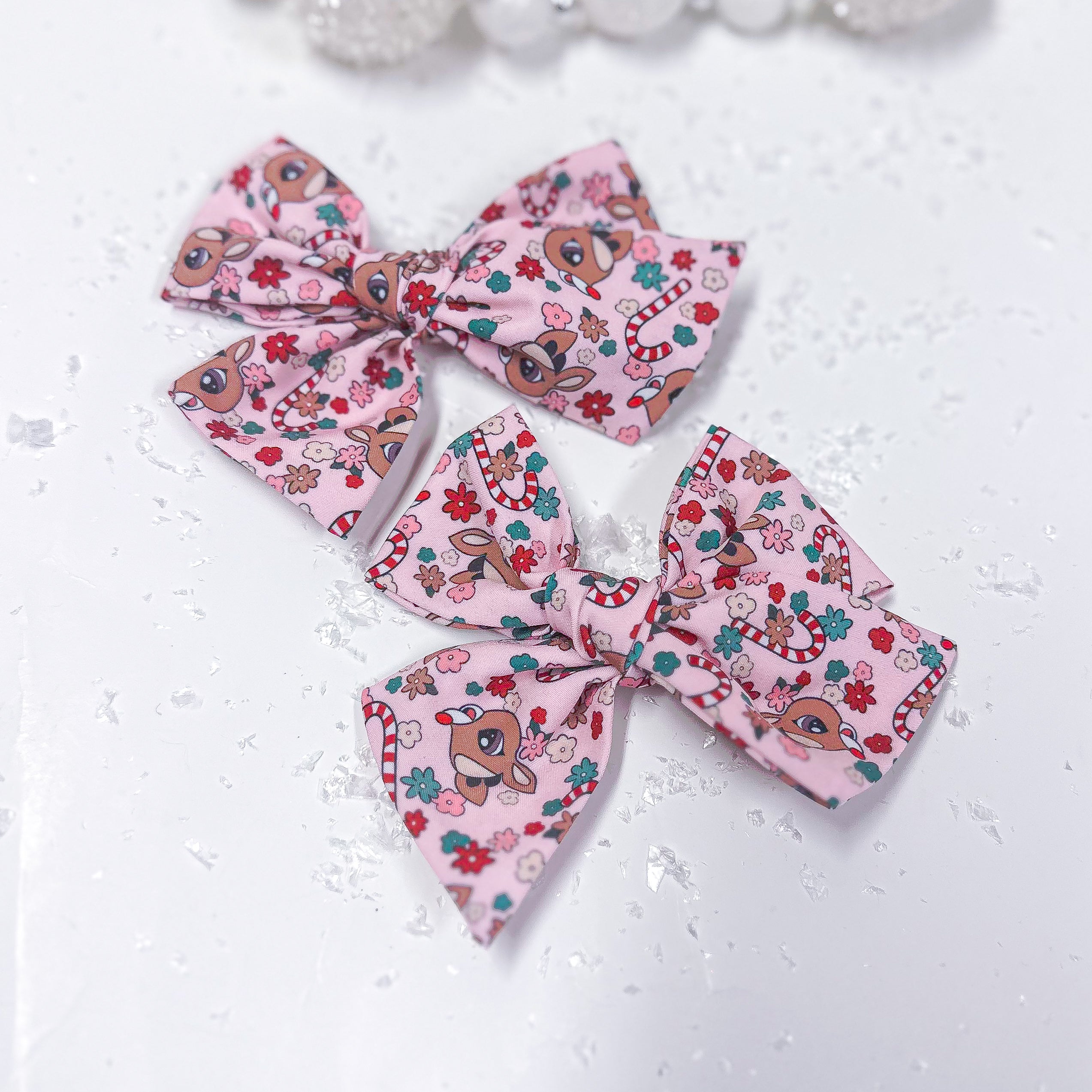 Pink Reindeer Bow