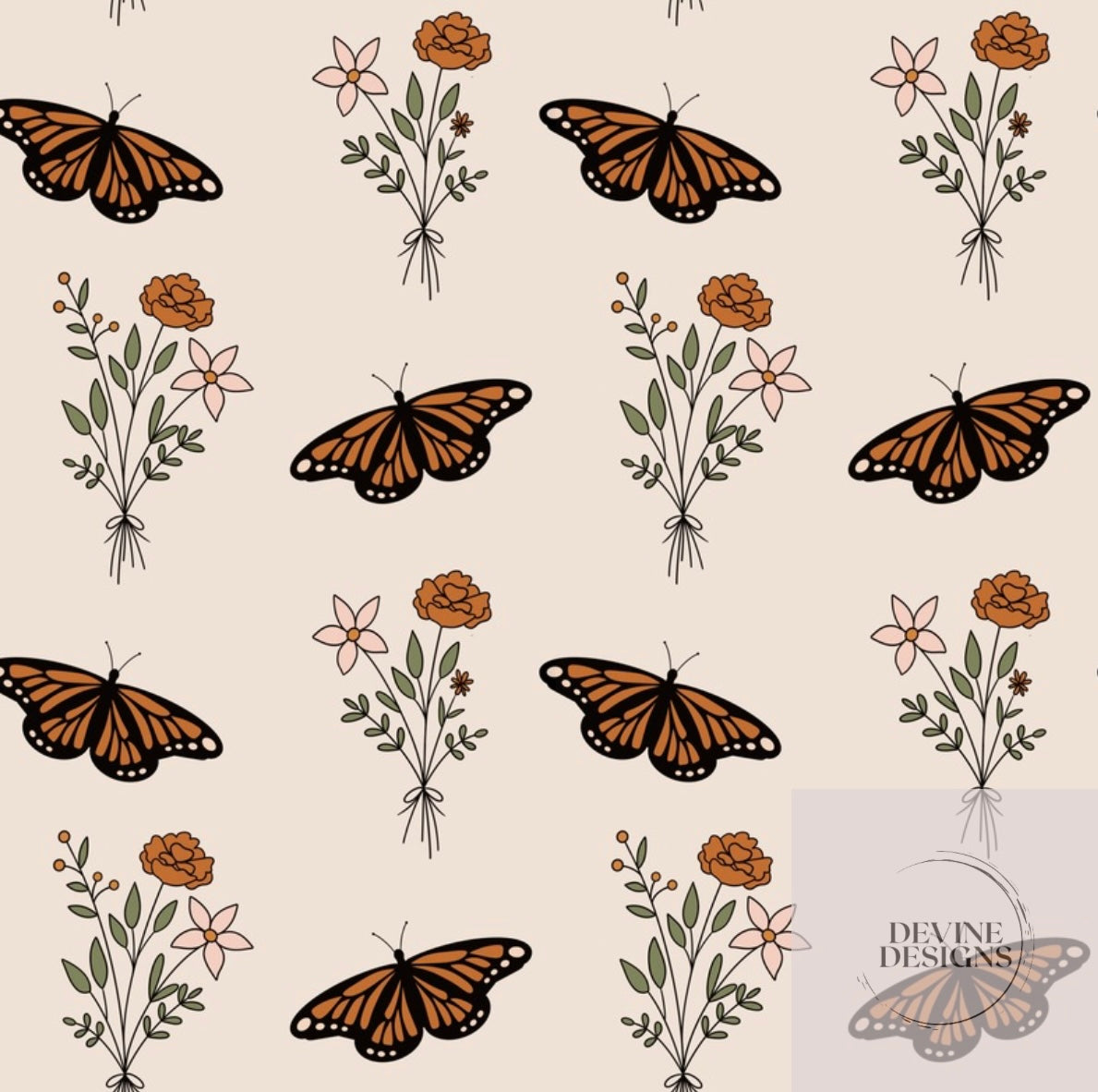 Butterflies & Florals Blanket