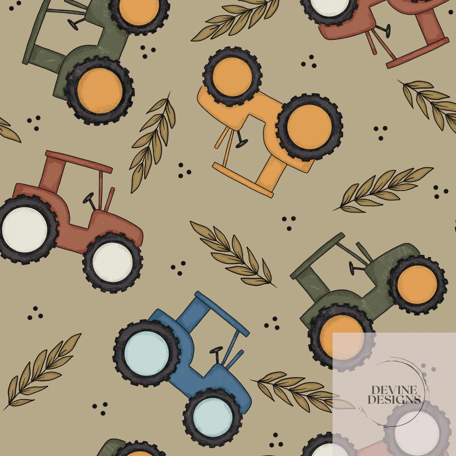 Fall Tractors Blanket