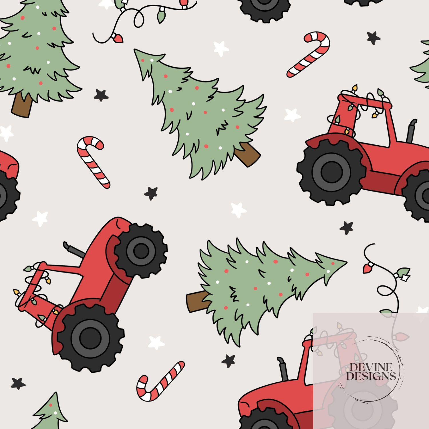 Red Christmas Tractor Blanket
