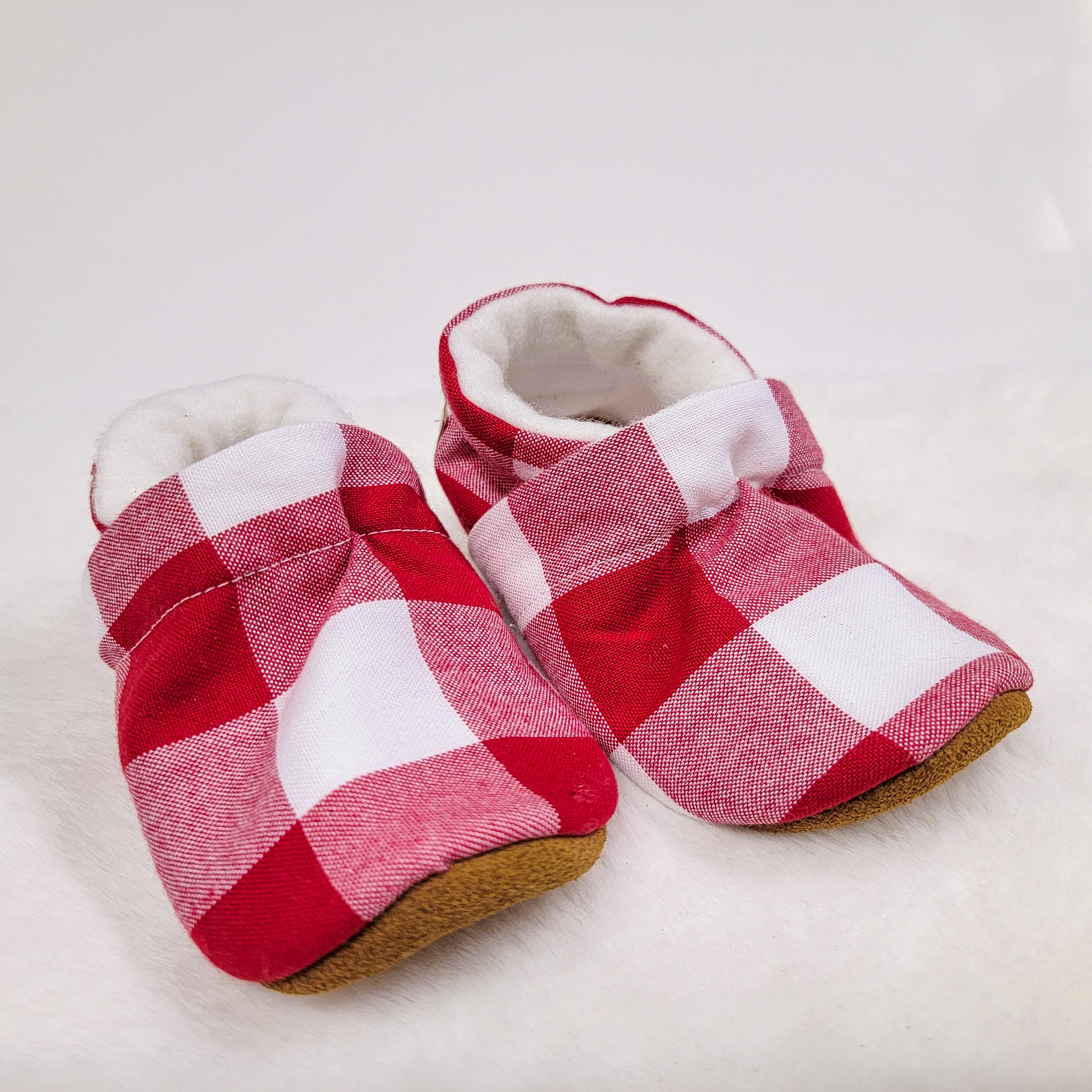 Red Gingham Moccs