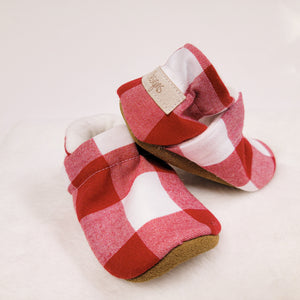Red Gingham Moccs
