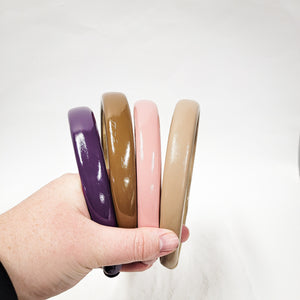 Shiny Faux Leather Headbands