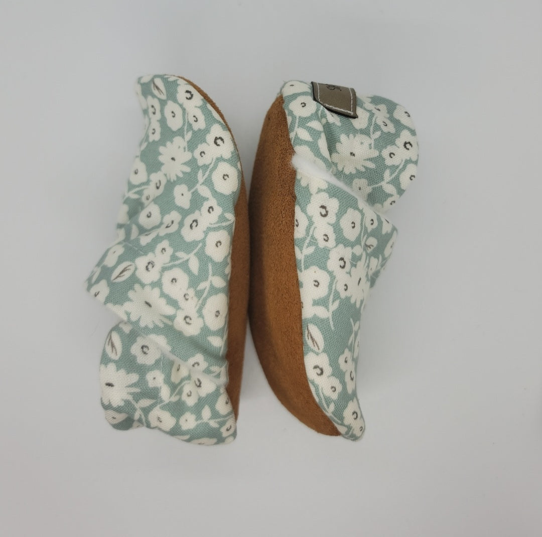 Teal Floral Moccs